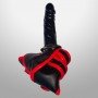 Black Red Edge Leather Harness Lesbian Strapon SO-025