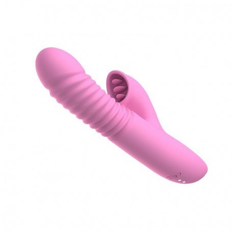 Heating 3 Layer Tongue Licking Toy Nipple Sucking Clitoris Stimulate  Vibrator RV-003