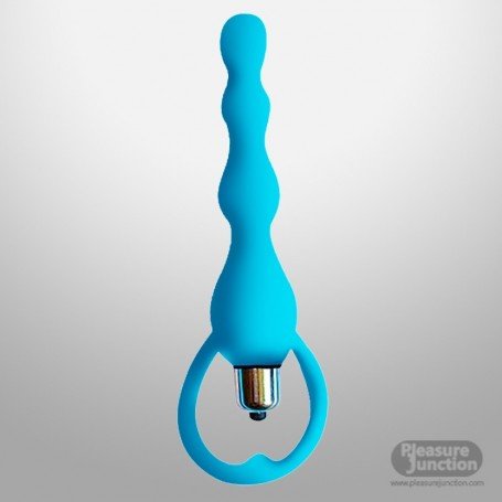 Blue Silicone Anal Vibrator AD-029