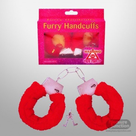 Fetish Fantasy Beginner's Furry Cuffs in Red BDSM-004