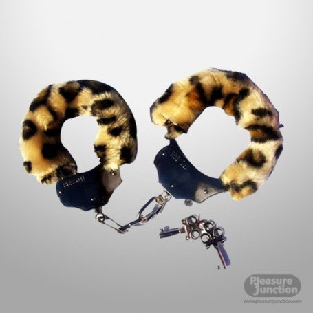 Fetish Fantasy Furry Cuffs in Leopard BDSM-005