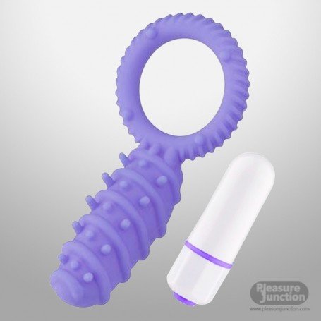 Clitoral Banger Spikes Premium Cockring With Bullet CR-015