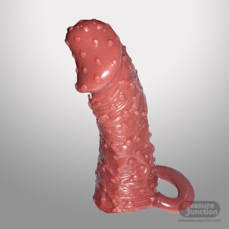 Solid Head Reusable Penis Extension Sleeve chocolate PES-026